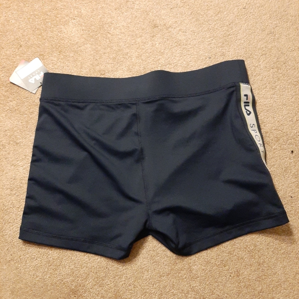 NEW FILA SPANDEX ATHLETIC SHORTS SIZE XL BLUE - Picture 11 of 11